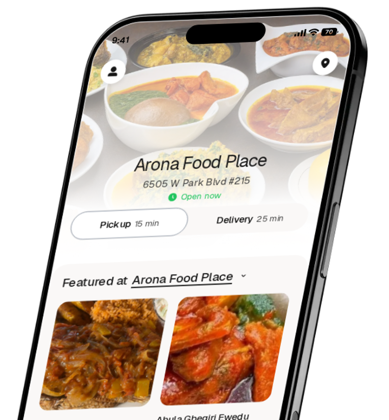 Arona Food Place app preview